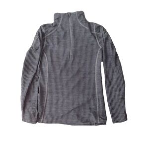Columbia XS Gray Quarter Zip Waffle Knit Pullover Long Sleeve Active Top